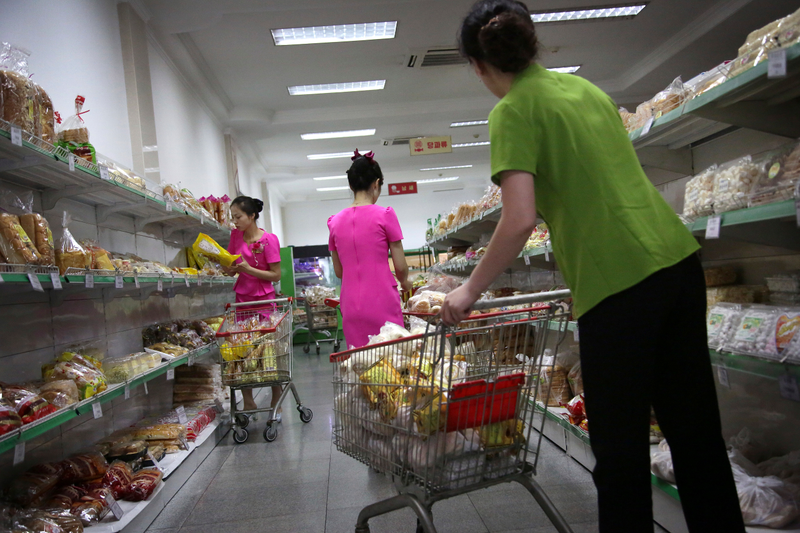 Supermercado en Corea del Norte. AP